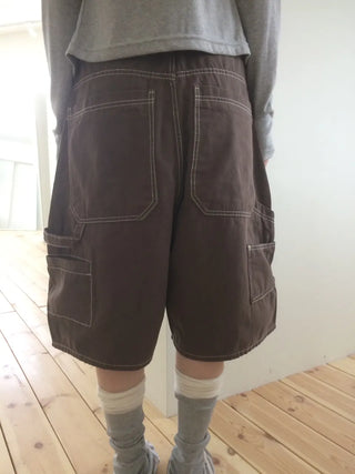 Carpenter Cotton Bermuda Cargo Shorts