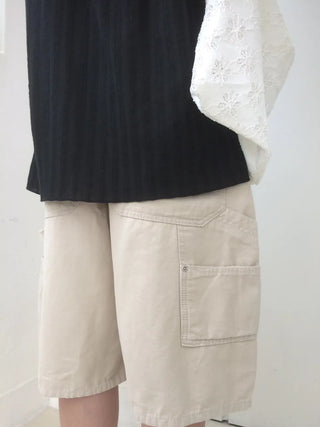 Carpenter Cotton Bermuda Cargo Shorts