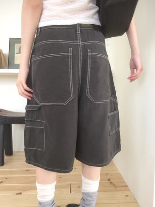 Carpenter Cotton Bermuda Cargo Shorts