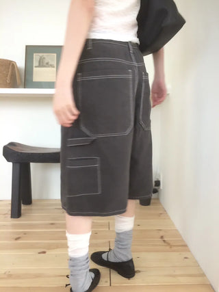 Carpenter Cotton Bermuda Cargo Shorts