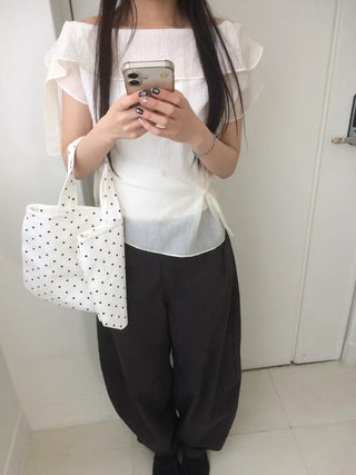 Off-side Button Delicate Fit Blouse