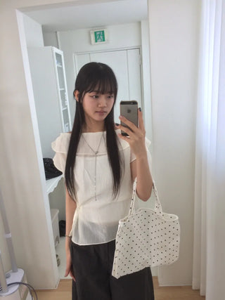 Off-side Button Delicate Fit Blouse