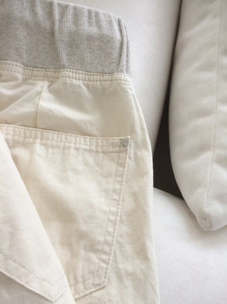 Contrast Rivet Bootcut Ribbed Pants