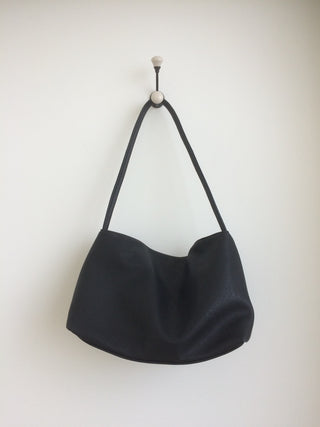 Black Vegan Soft Leather Daily Shoulder Bag
