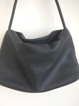 Black Vegan Soft Leather Daily Shoulder Bag