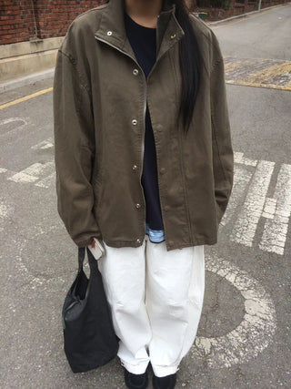 Sleeve Stripe Two-Tone Layered Sweatshirt