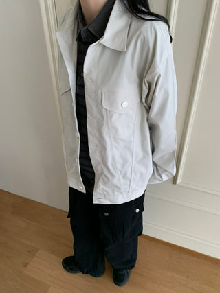 Trucker Cut-out Button Oversized Vintage Jumper