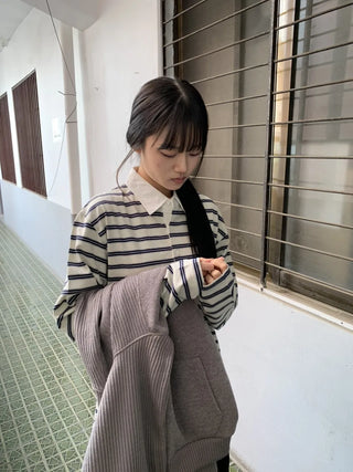 Knit Mix Ribbed Raglan Boxy Off-Fit Zip-Up Hoodie