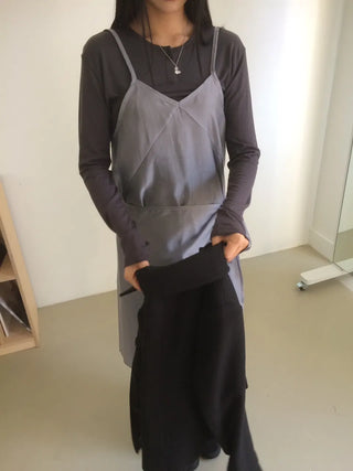 Spring Maxi Long Layered Strap Sleeveless Dress