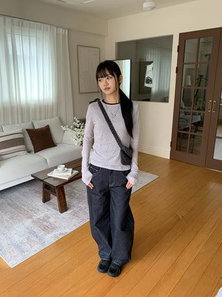 Lace Belt Bag, Crossbody Vintage Bag