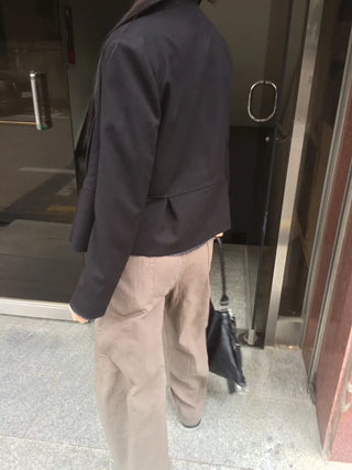 Double Button Pocket Cut Collar Jacket