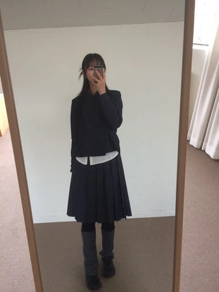 Double Button Pocket Cut Collar Jacket