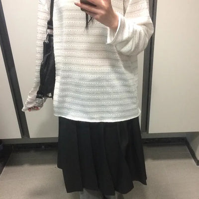 Lily Stripe Loose Vintage Long Knit