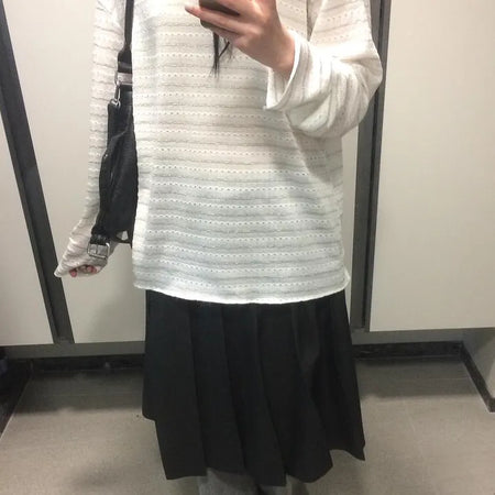 Lily Stripe Loose Vintage Long Knit