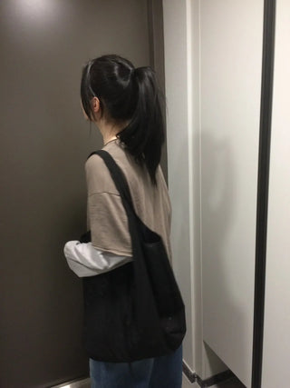 Layered Boxy Oversized Short Sleeve and Long Sleeve T-shirt
