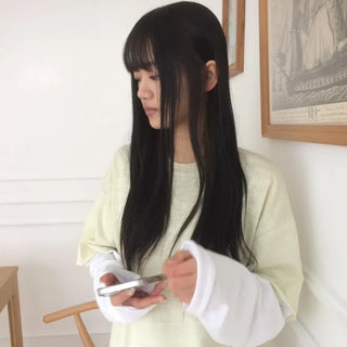 Layered Boxy Oversized Short Sleeve and Long Sleeve T-shirt