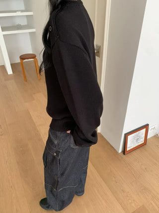Balloon Cargo Wide Zipper Cut Pants