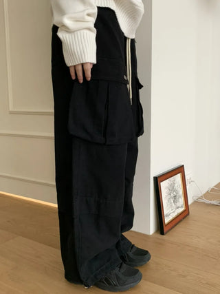 Balloon Cargo Wide Zipper Cut Pants