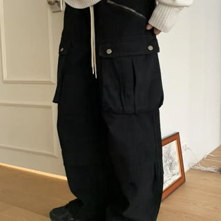 Balloon Cargo Wide Zipper Cut Pants