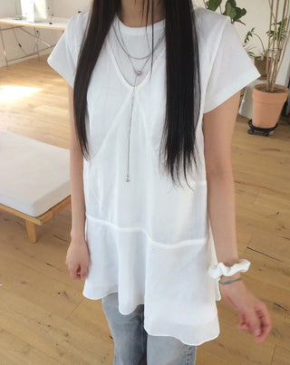 Cut-out Strap Layered Sleeveless Dress