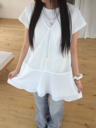 Cut-out Strap Layered Sleeveless Dress