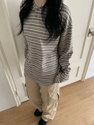 Tio Stripe Color Layer Hoodie