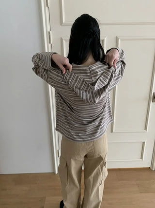 Tio Stripe Color Layer Hoodie
