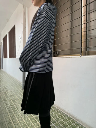 Tio Stripe Color Layer Hoodie