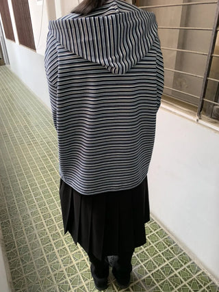 Tio Stripe Color Layer Hoodie