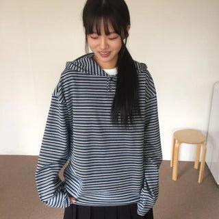 Tio Stripe Color Layer Hoodie