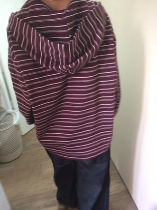 Tio Stripe Color Layer Hoodie