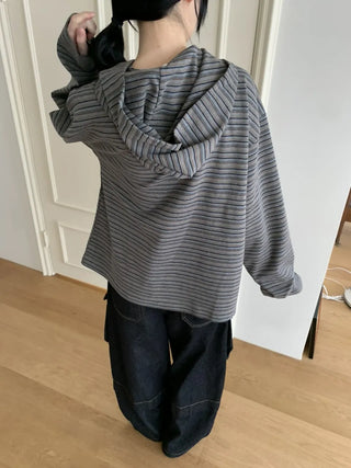 Tio Stripe Color Layer Hoodie