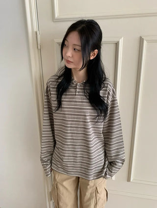 Tio Stripe Color Layer Hoodie