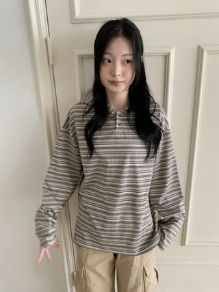 Tio Stripe Color Layer Hoodie