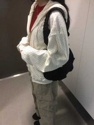 Daily Dot Soft Boxy Oversized Zip-Up Hoodie