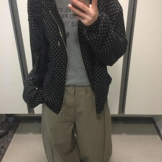 Daily Dot Soft Boxy Oversized Zip-Up Hoodie