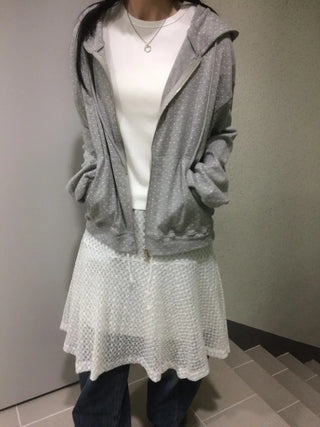 Daily Dot Soft Boxy Oversized Zip-Up Hoodie