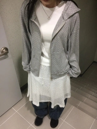 Daily Dot Soft Boxy Oversized Zip-Up Hoodie