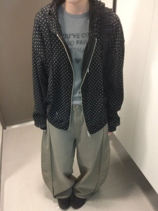 Daily Dot Soft Boxy Oversized Zip-Up Hoodie