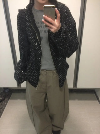 Daily Dot Soft Boxy Oversized Zip-Up Hoodie