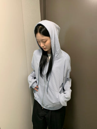 Daily Dot Soft Boxy Oversized Zip-Up Hoodie