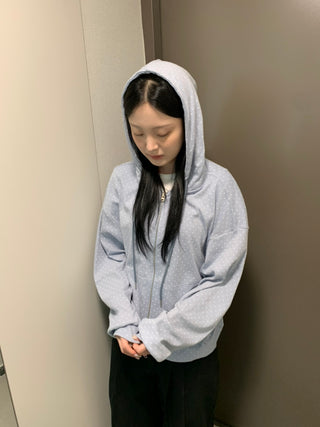 Daily Dot Soft Boxy Oversized Zip-Up Hoodie