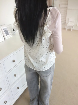 Grey mid-low rise wide-wash denim