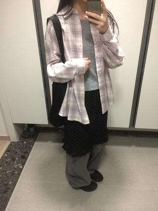 Herringbone Semi-Balloon Front Pocket Wide Pants