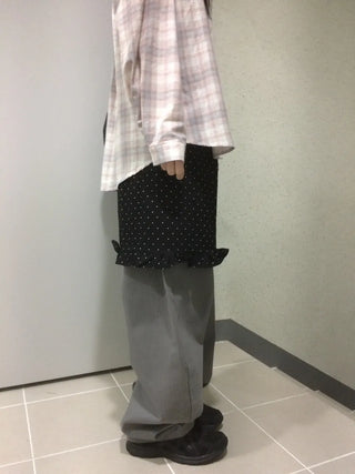 Herringbone Semi-Balloon Front Pocket Wide Pants