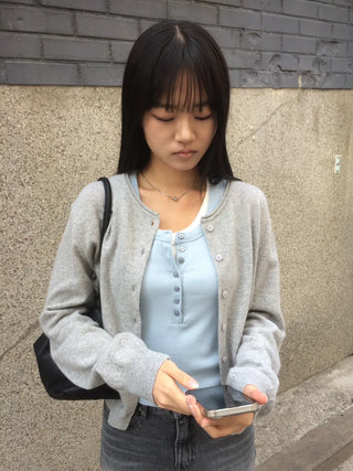 Layered Double Button Unique Sleeveless Top