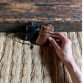 Stitched Vegan Leather Glasses Holder