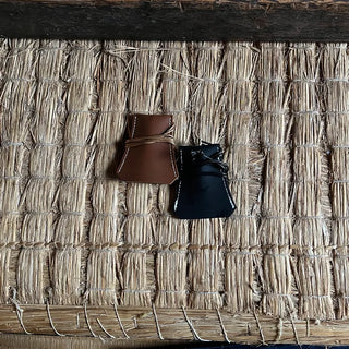 Stitched Vegan Leather Glasses Holder