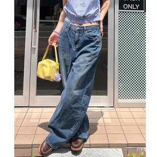 Washed Loose Fit Denim Pants