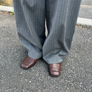 Pleated loafers